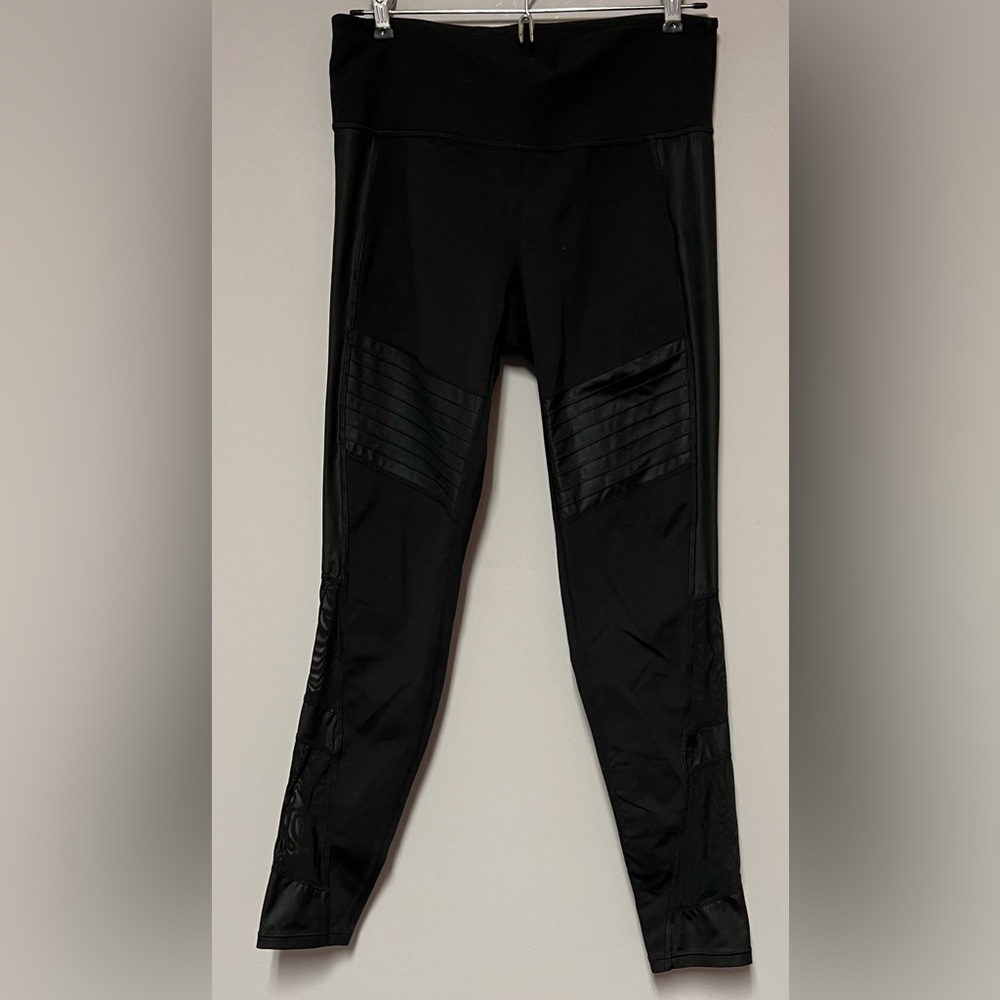 ATHLETA Faux Leather MOTO Leggings HIGH Rise WOMEN Medium 731507